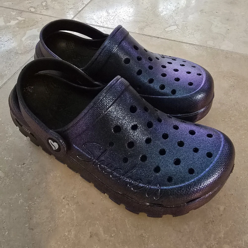 Skechers Foamies Arch Fit Footsteps - Pixie Dust Clogs in Black Pearl SZ 6 - Picture 4 of 7